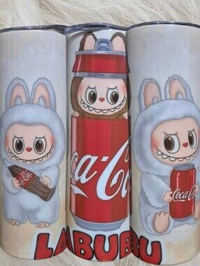 Coca-Cola Labubu Wrap Tumbler - Red, White & Cream
